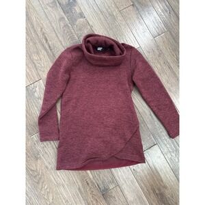 Women's Lands' End Cowlneck Fleece Tunic Sweater Size XS